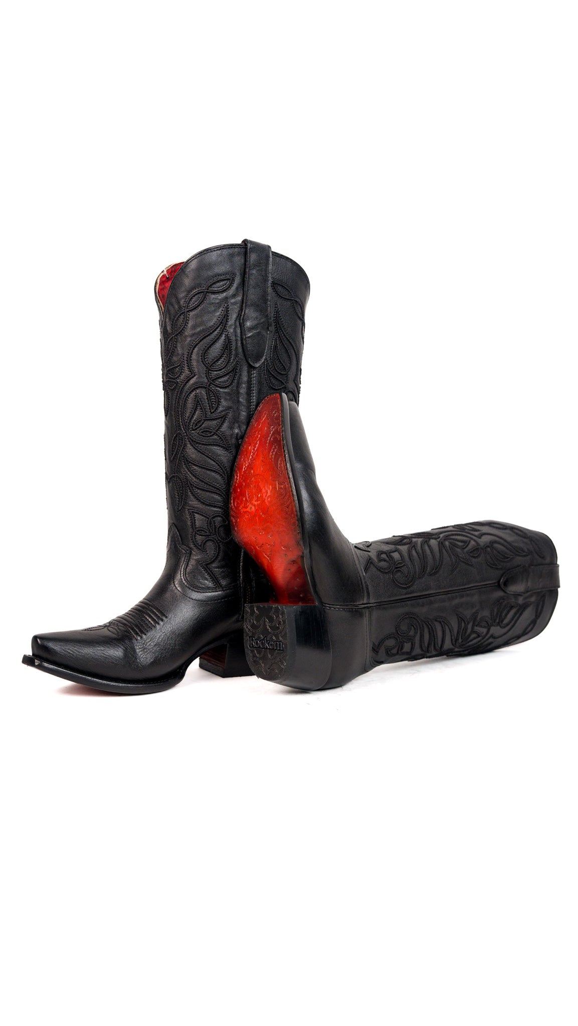 Sally Midi Red Bottom Snip Toe Cowgirl Boot