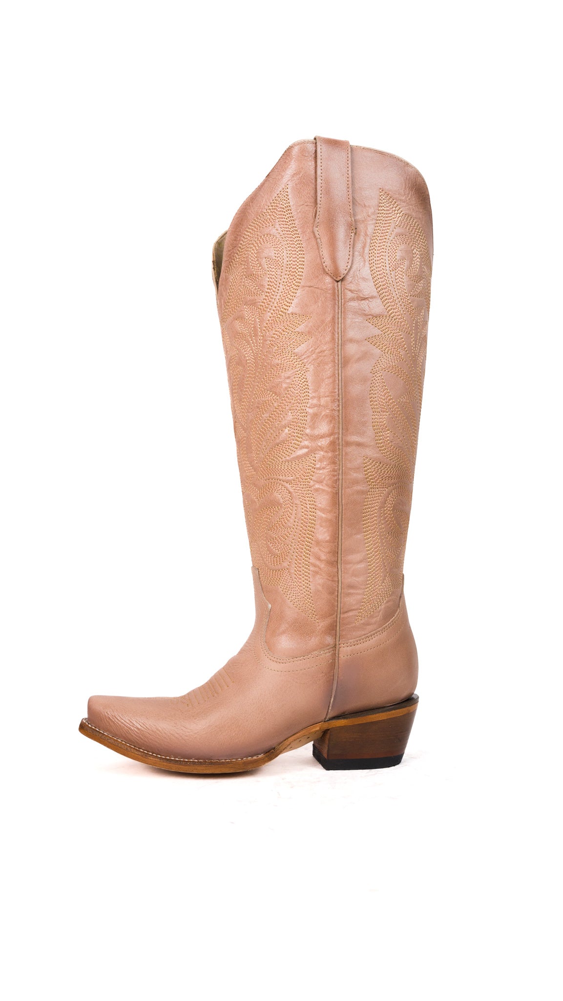 Perla Tall Wide Calf Snip Toe Cowgirl Boot