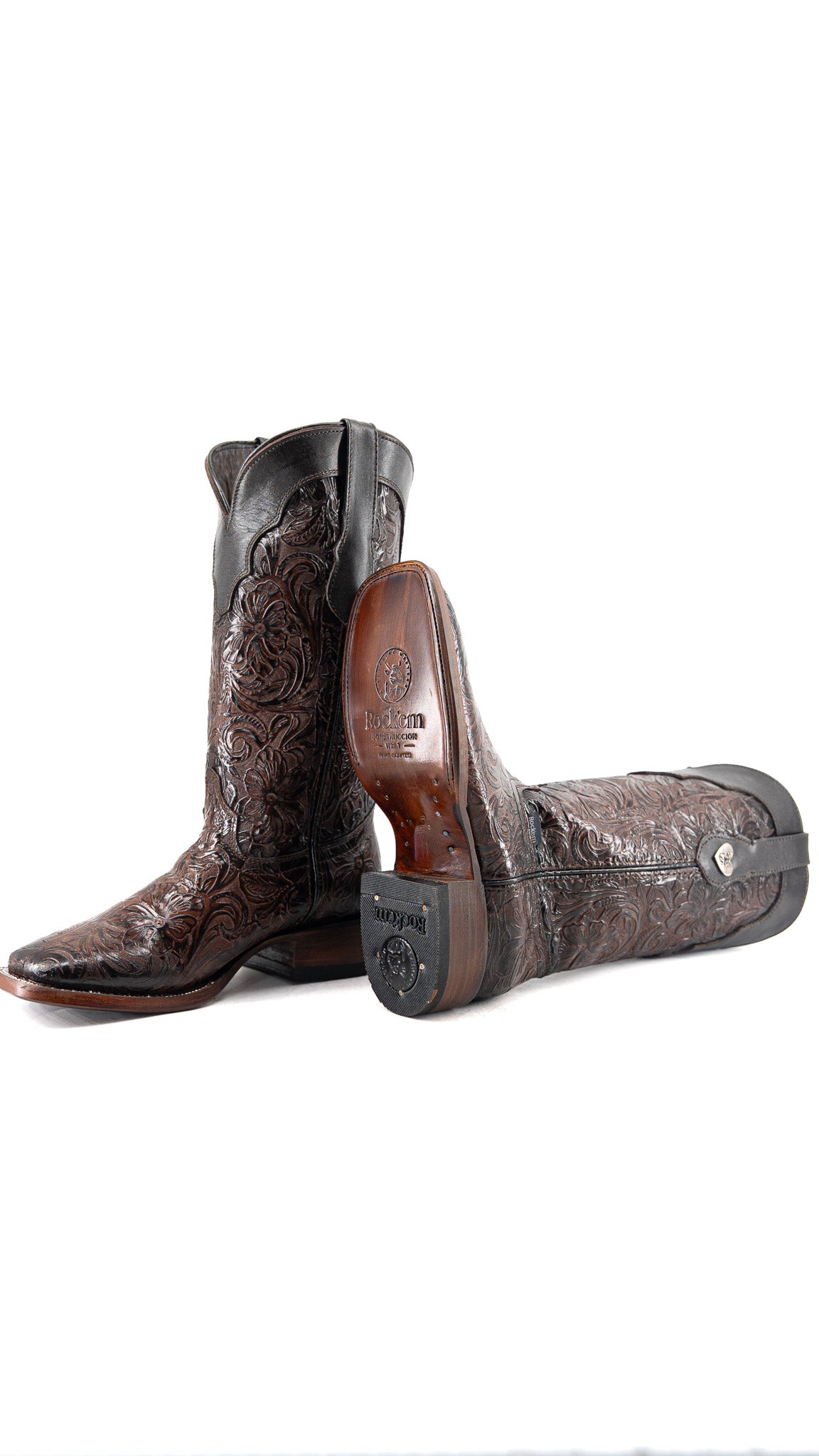 Mila Tooled Square Toe Cowgirl Boot