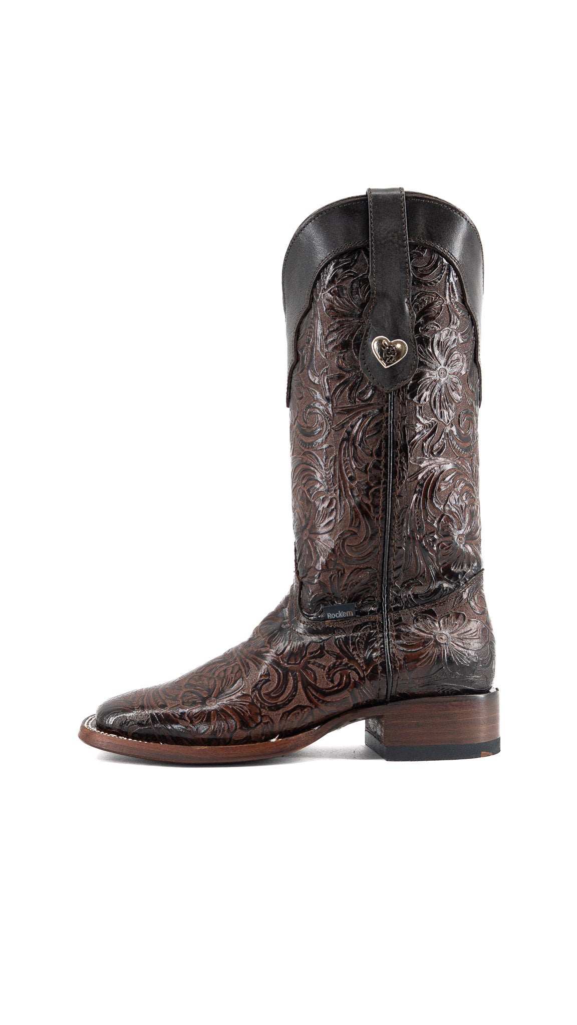 Mila Tooled Square Toe Cowgirl Boot