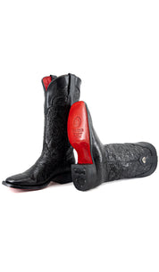 Ruby Tooled Red Bottom Square Toe Cowgirl Boot