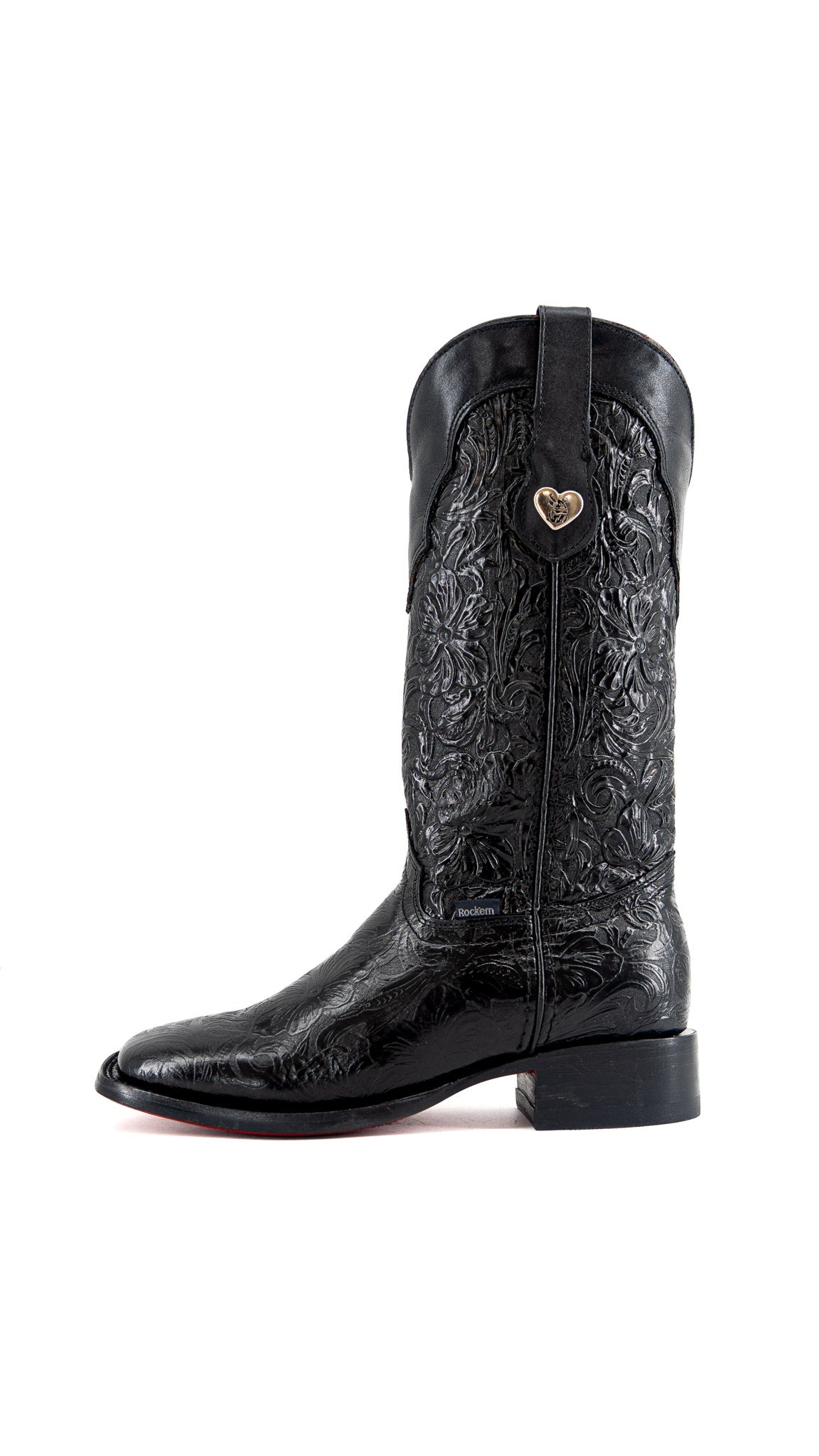Ruby Tooled Red Bottom Square Toe Cowgirl Boot