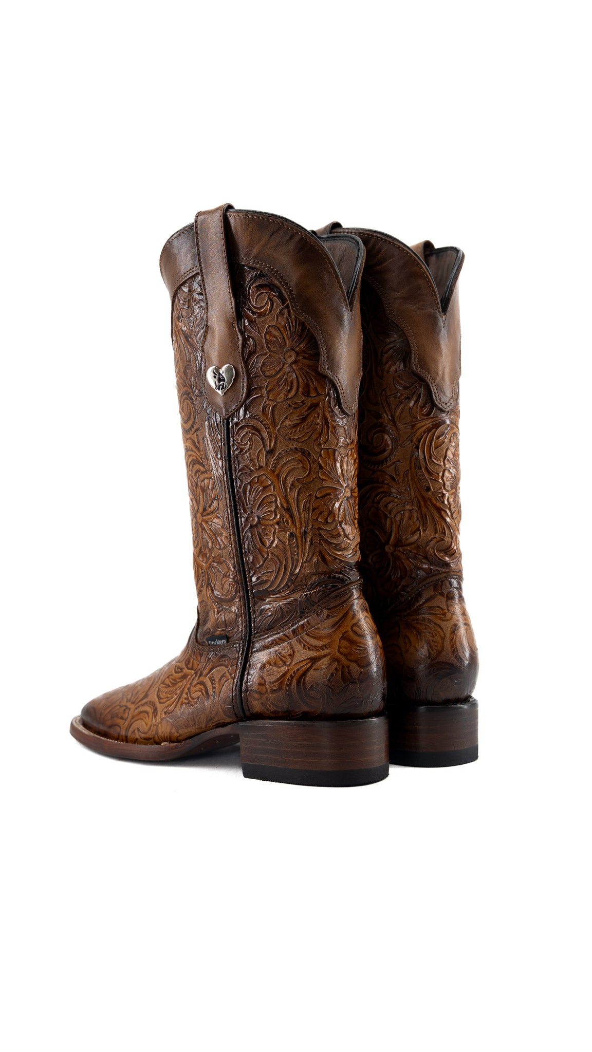 Mila Tooled Square Toe Cowgirl Boot