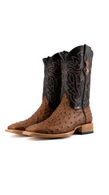 Bruce Ostrich Square Toe Cowboy Boot