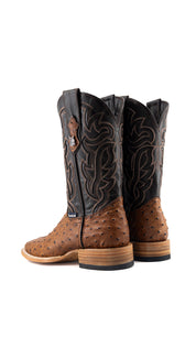 Bruce Ostrich Square Toe Cowboy Boot