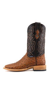 Bruce Ostrich Square Toe Cowboy Boot