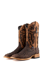 Bruce Matte Caiman Hornback Square Toe Cowboy Boot