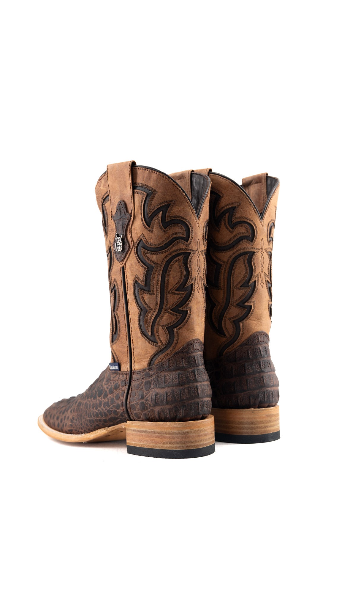 Bruce Matte Caiman Hornback Square Toe Cowboy Boot
