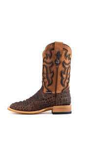 Bruce Matte Caiman Hornback Square Toe Cowboy Boot