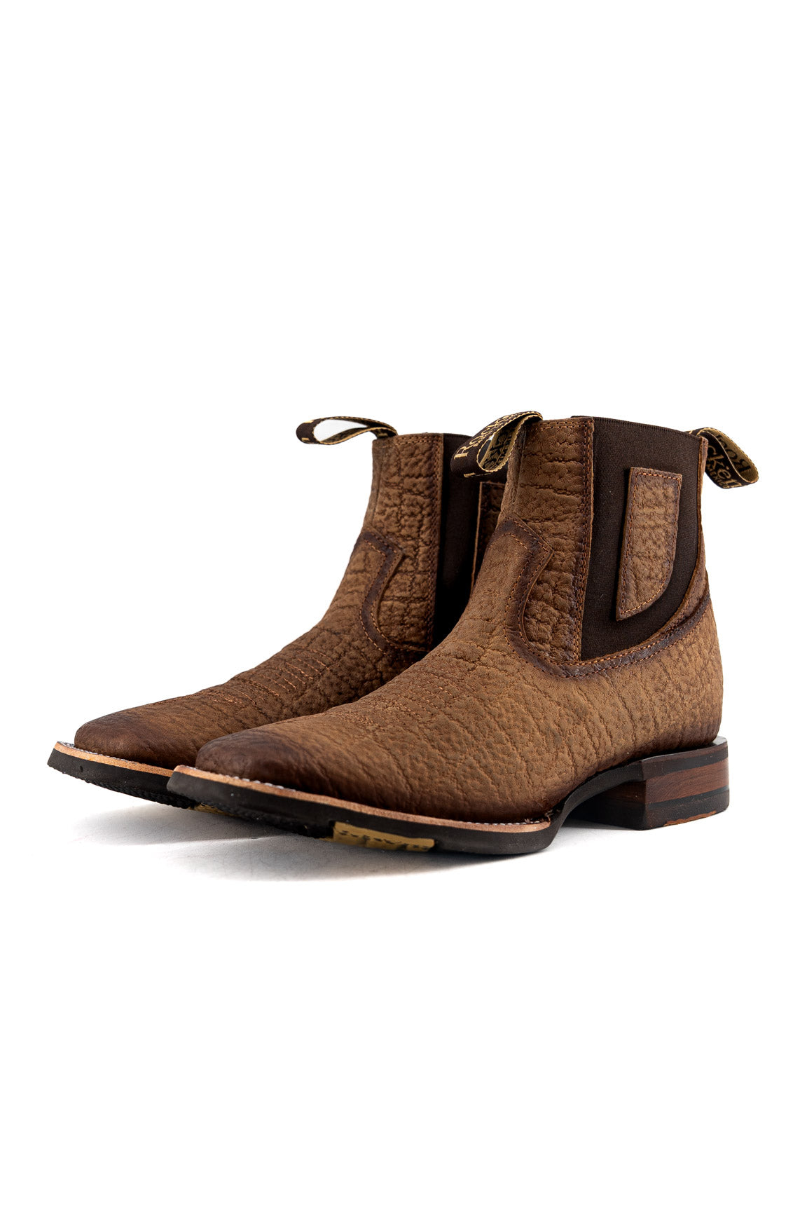 Bessero Rubber Elephant Square Toe Men's Ankle Boot