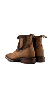 Bessero Rubber Elephant Square Toe Men's Ankle Boot
