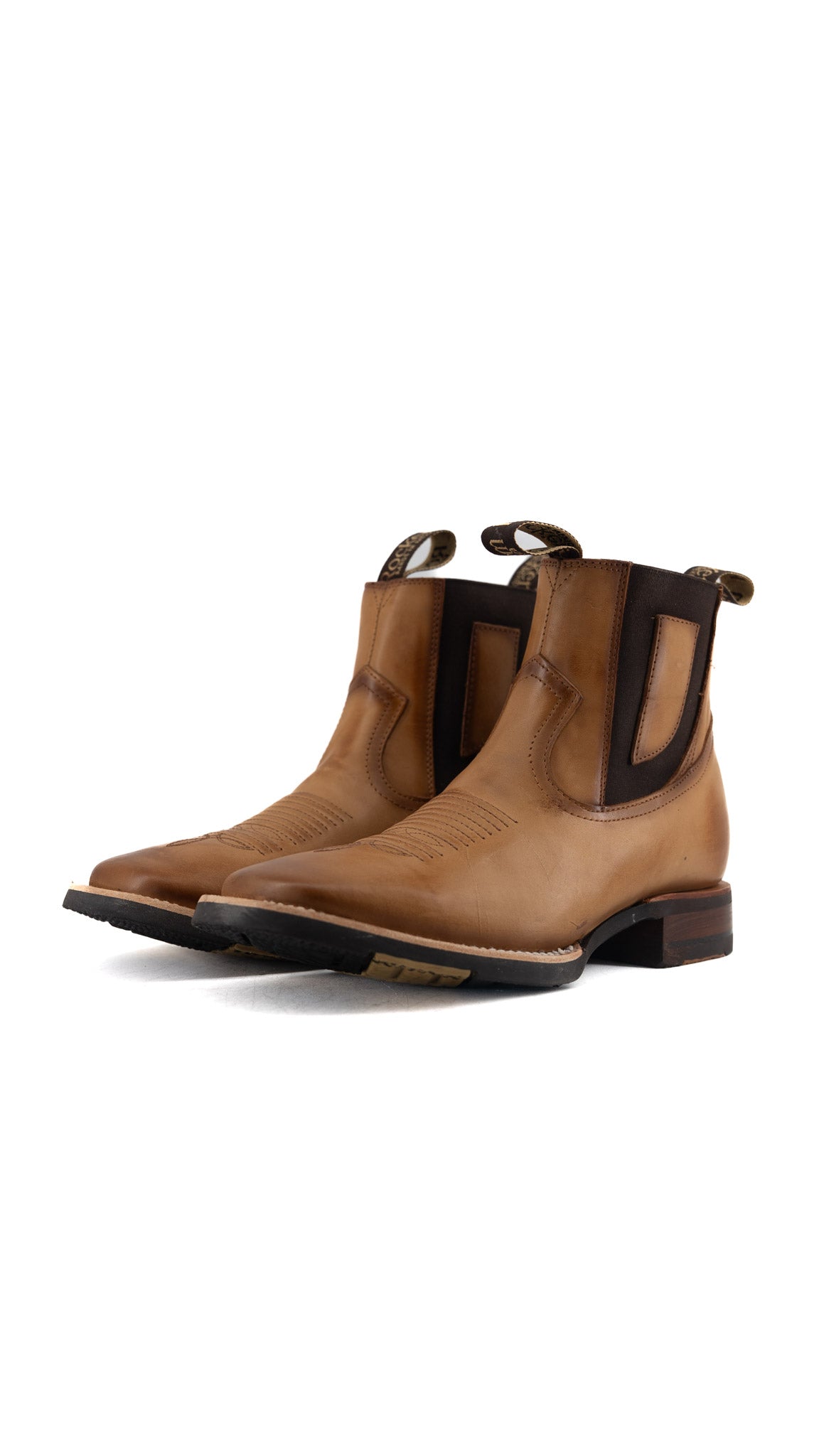 Bessero Rubber Decar Square Toe Men's Ankle Boot