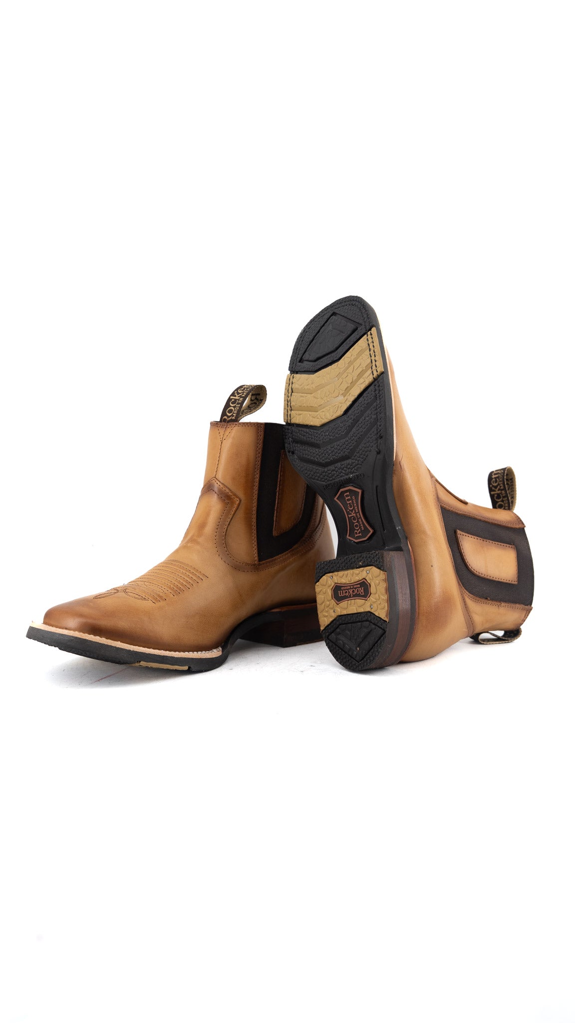Bessero Rubber Decar Square Toe Men's Ankle Boot