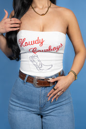 Howdy Cowboys Tube Top