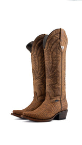 Mirabella Tall Lizard Snip Toe Cowgirl Boot