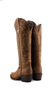 Mirabella Tall Lizard Snip Toe Cowgirl Boot