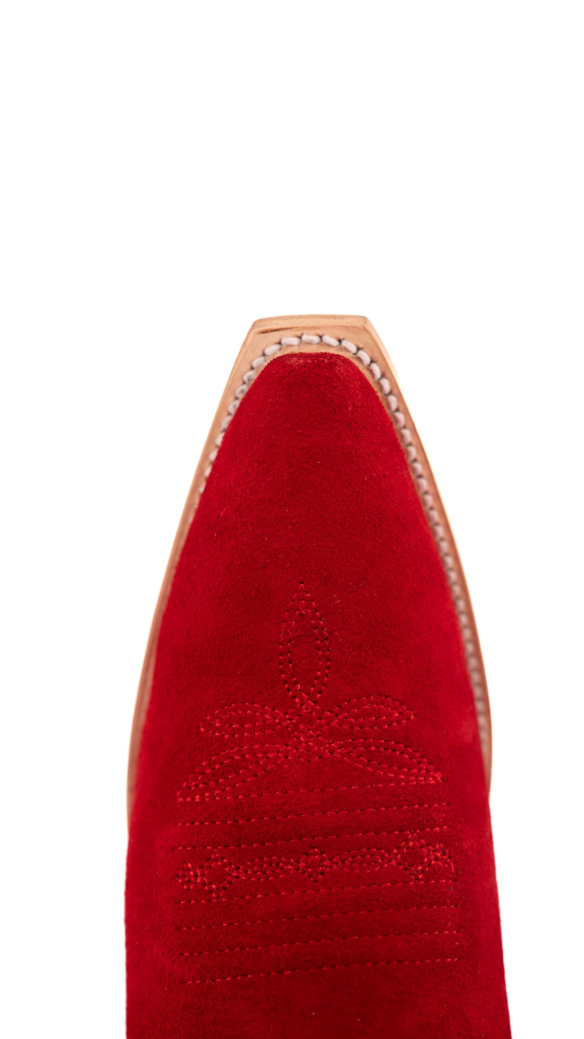 Presley Suede Tall Red Bottom Wide Calf Snip Toe Cowgirl Boot