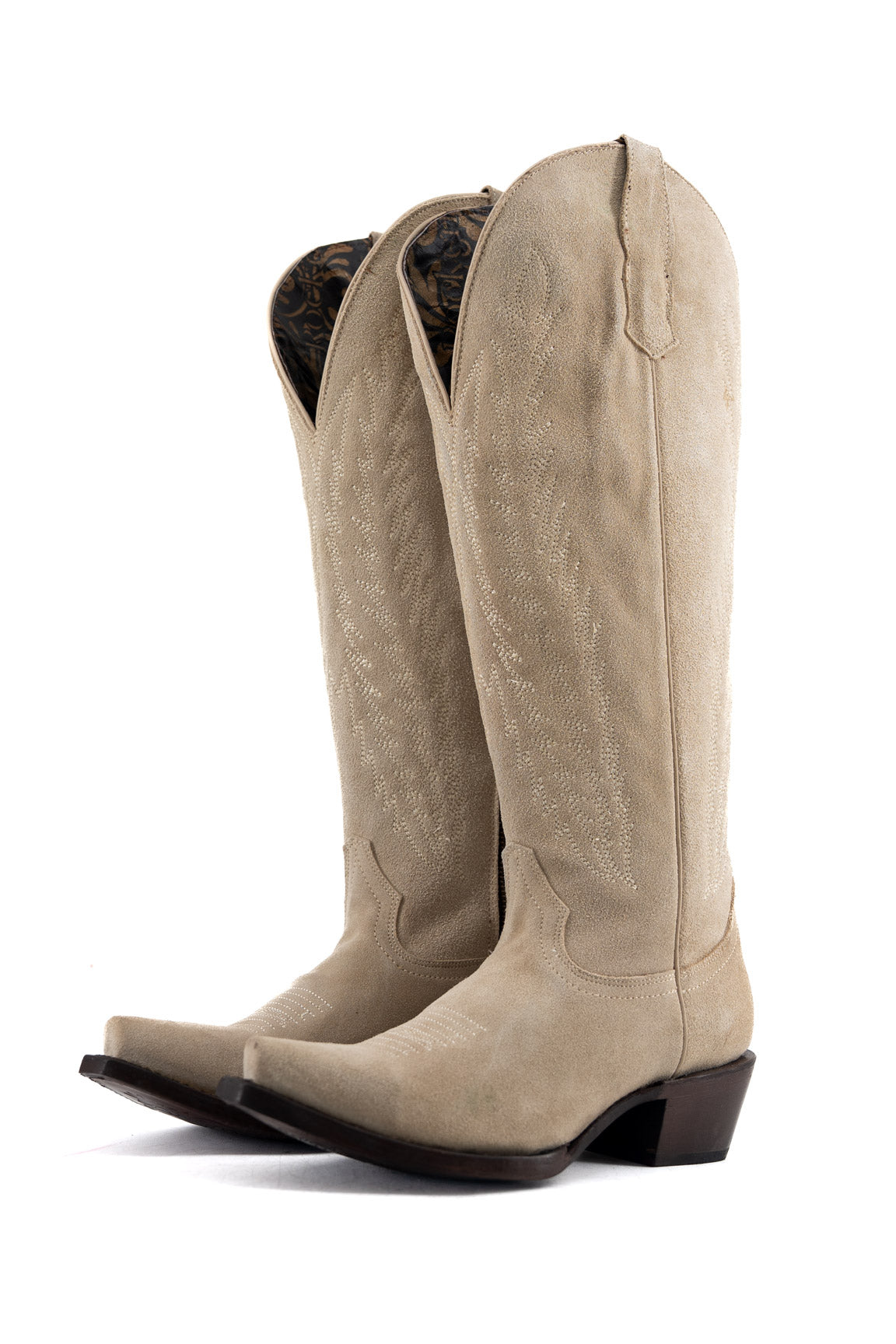 Georgina Suede Wide Calf Snip Toe Cowgirl Boot FINAL SALE