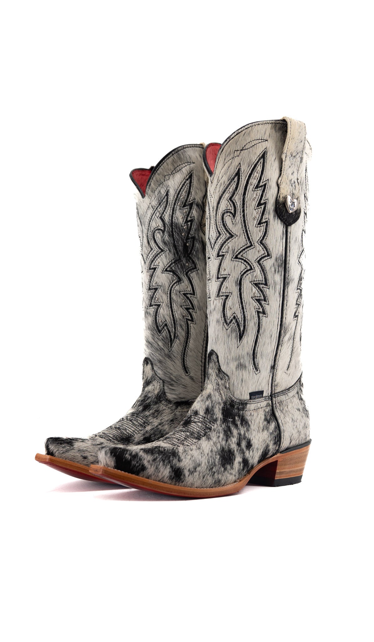 Alexa Cowhide Red Bottom Snip Toe Cowgirl Boot Size 9 Box RW66
