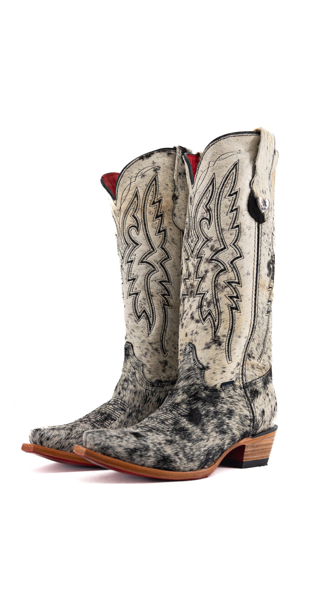 Alexa Cowhide Red Bottom Snip Toe Cowgirl Boot Size 9 Box RW67