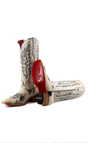 Alexa Cowhide Red Bottom Snip Toe Cowgirl Boot Size 9 Box RW68
