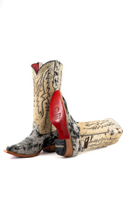 Alexa Cowhide Red Bottom Snip Toe Cowgirl Boot Size 9 Box RW69