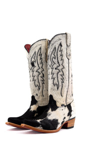 Alexa Cowhide Red Bottom Snip Toe Cowgirl Boot Size 10 Box RW72