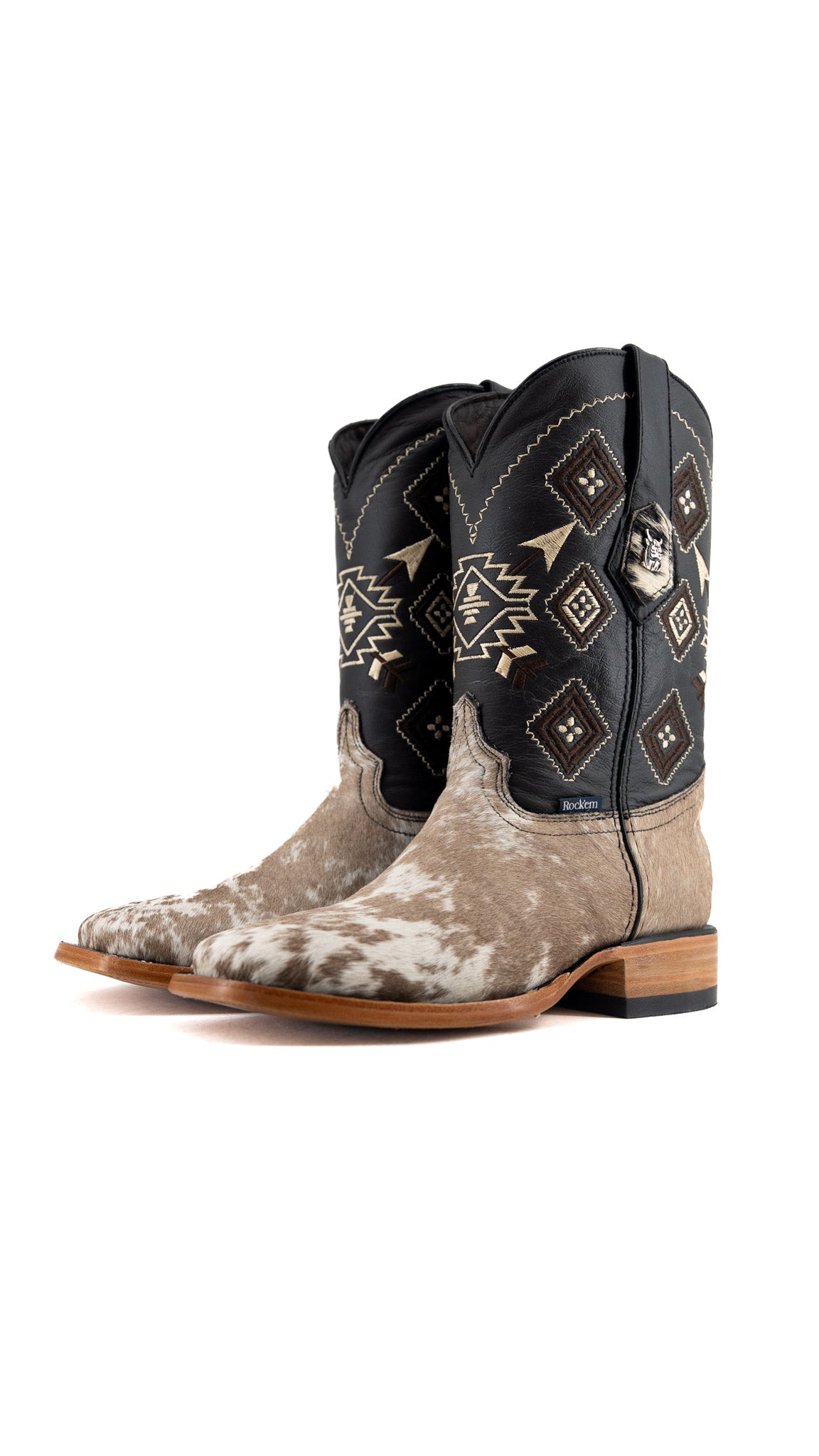 Men's Cowhide Square Toe Cowboy Boot Size 6.5 Box FF2 FINAL SALE