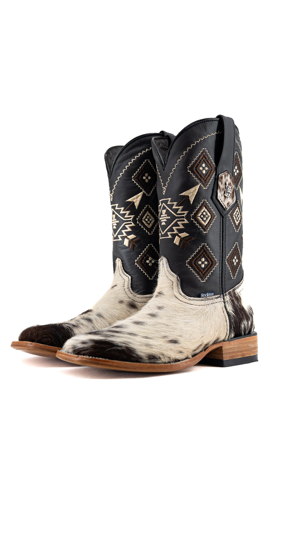 Men's Cowhide Square Toe Cowboy Boot Size 6.5 Box FF3 FINAL SALE