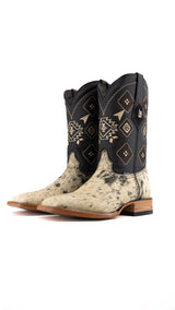 Men's Cowhide Square Toe Cowboy Boot Size 7 Box FF5 FINAL SALE