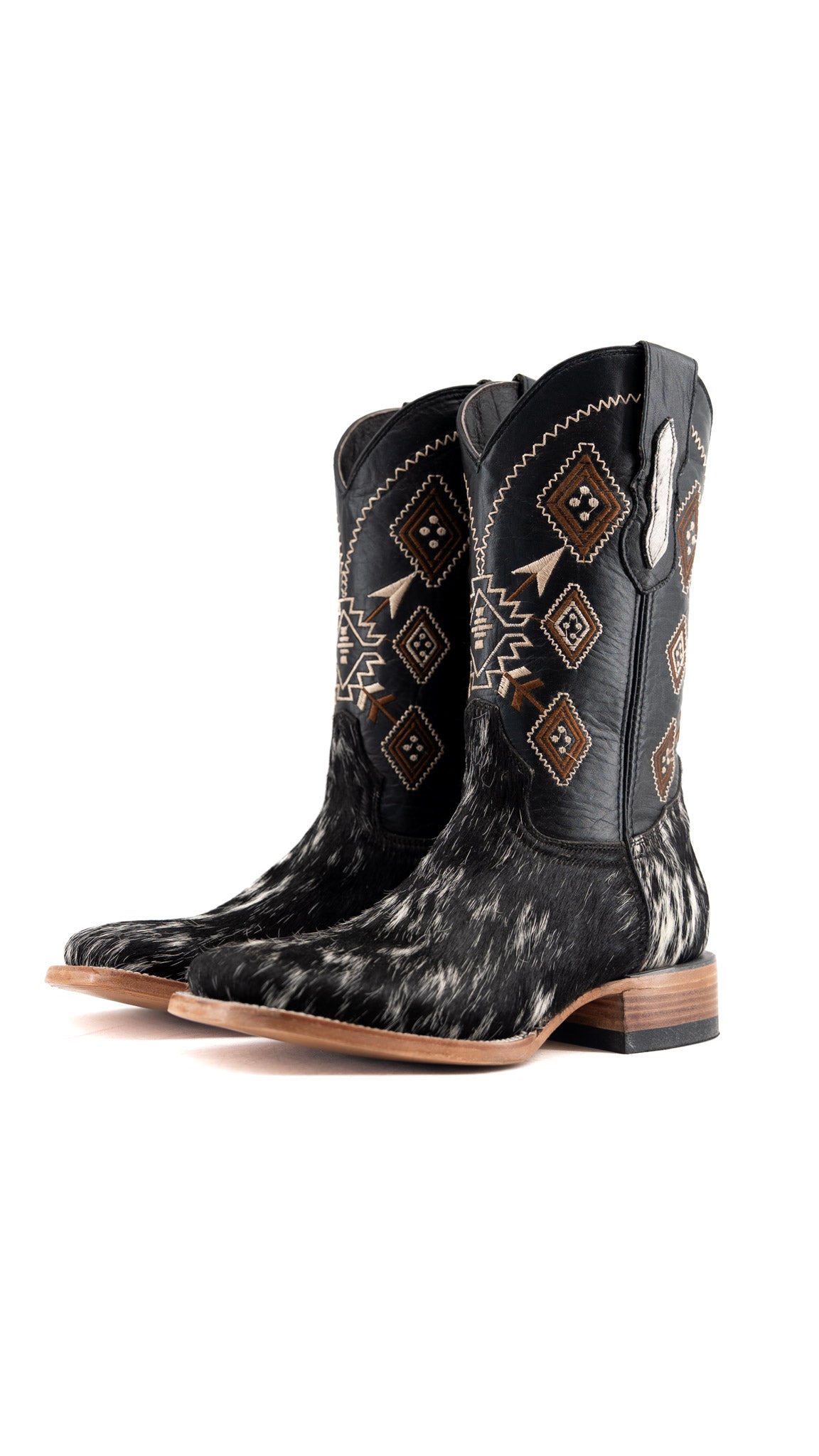 Men's Cowhide Square Toe Cowboy Boot Size 7.5 Box FF15 FINAL SALE