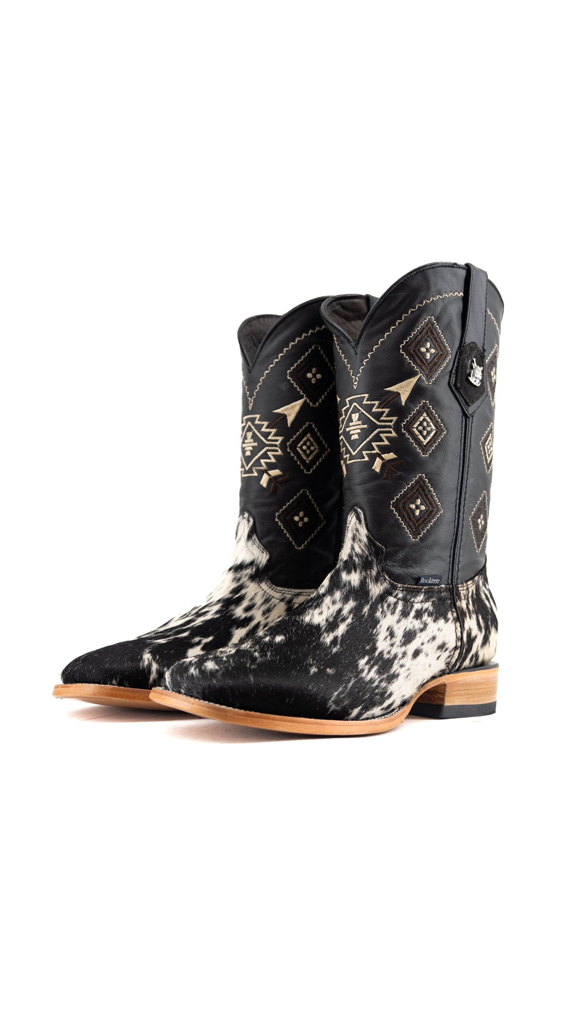 Men's Cowhide Square Toe Cowboy Boot Size 9.5 Box FF23 FINAL SALE