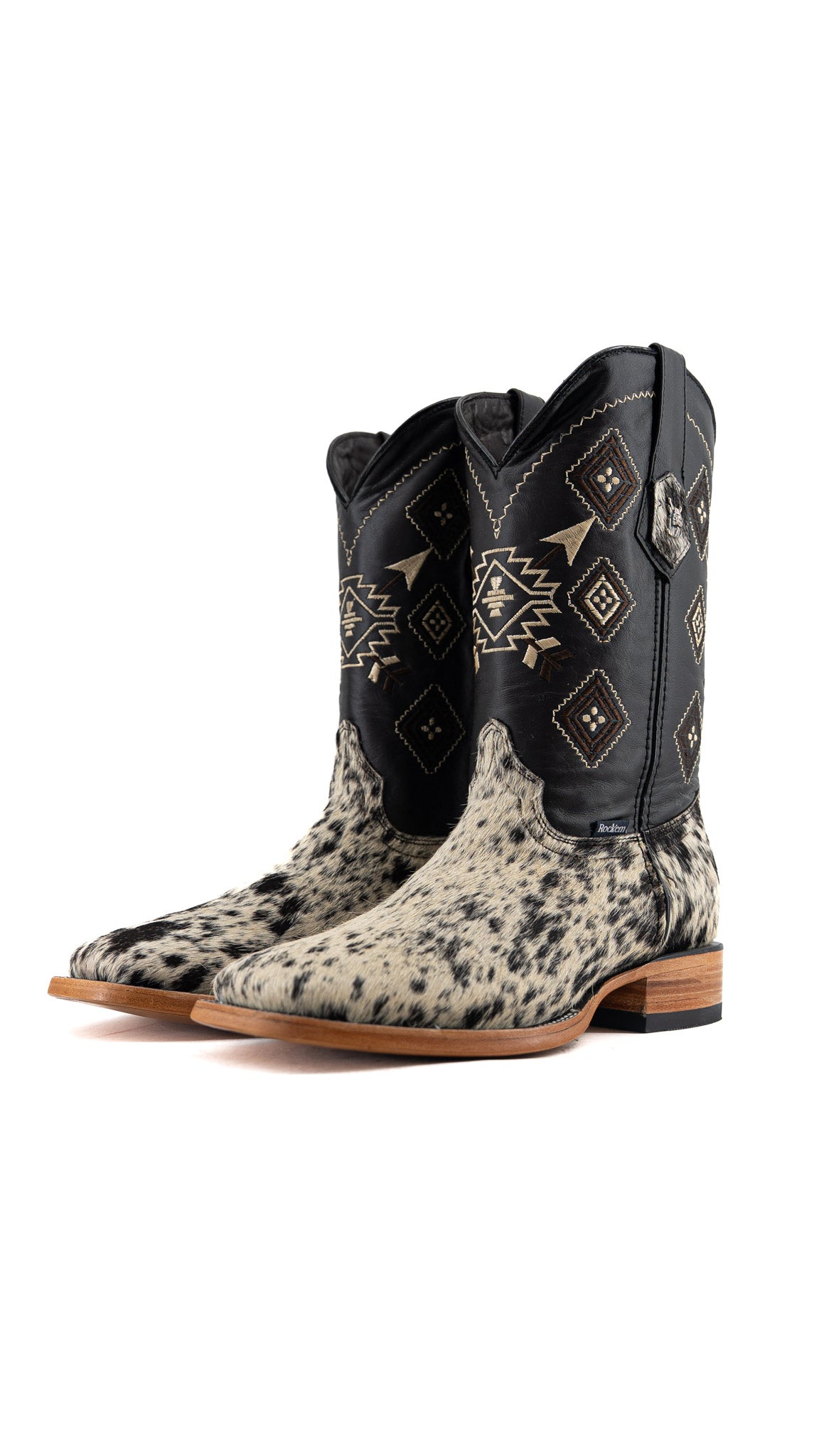 Men's Cowhide Square Toe Cowboy Boot Size 9.5 Box FF24 FINAL SALE