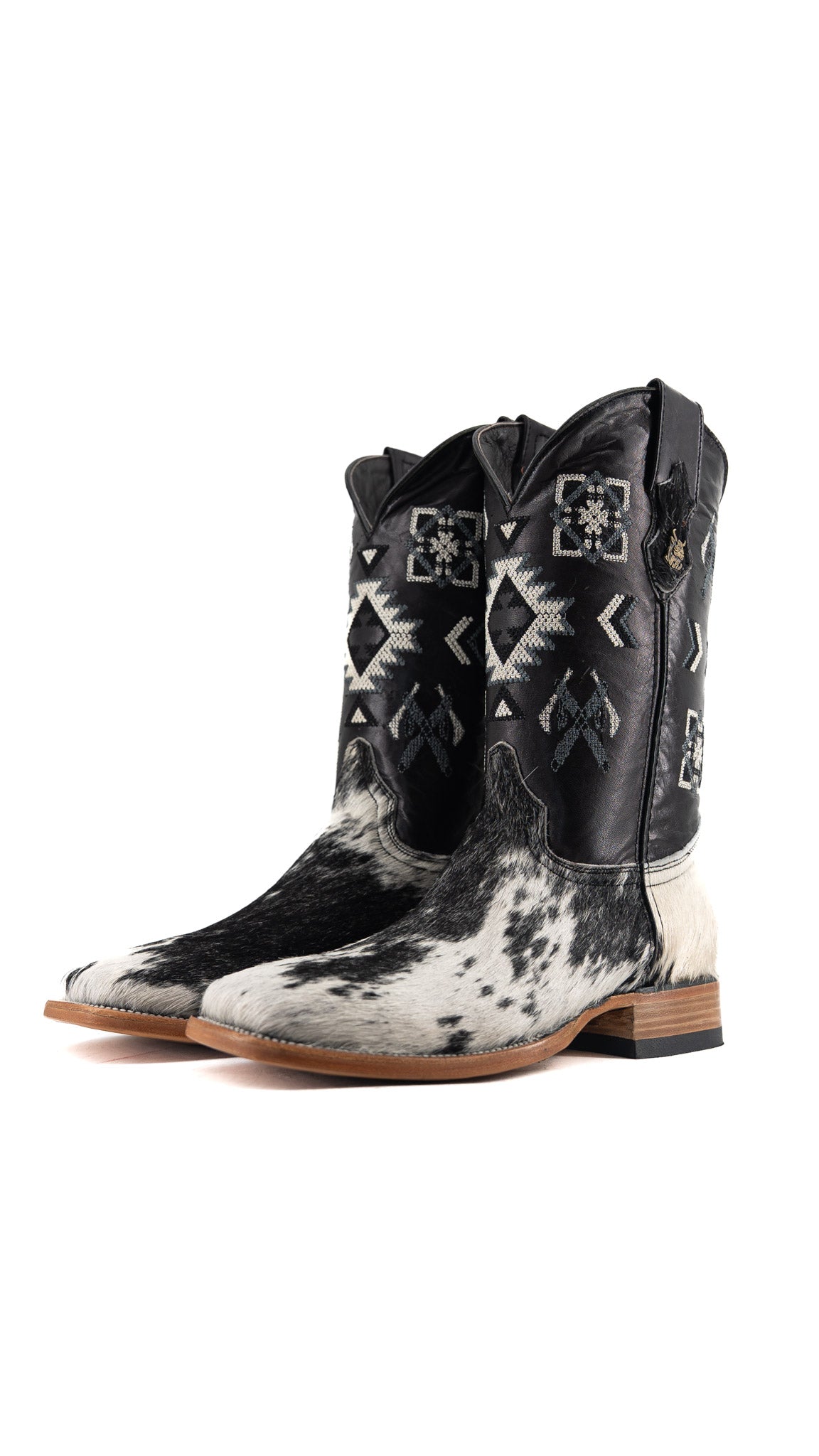 Men's Cowhide Square Toe Cowboy Boot Size 10 Box FF26 FINAL SALE