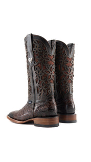 Tooled Square Toe Cowgirl Boot