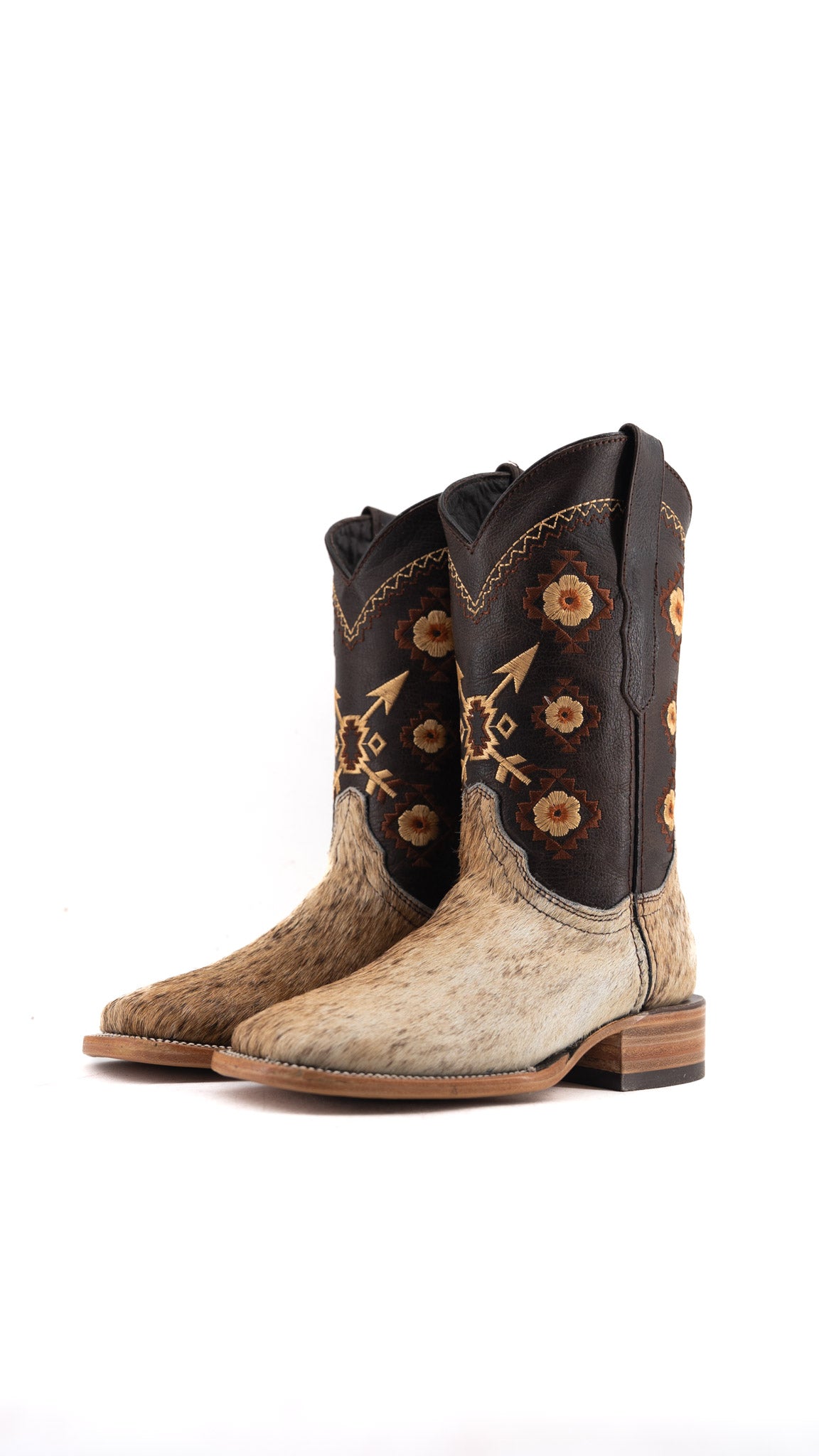Women's Square Toe Cowhide Cowgirl Boot Size 6 Box FF32 FINAL SALE