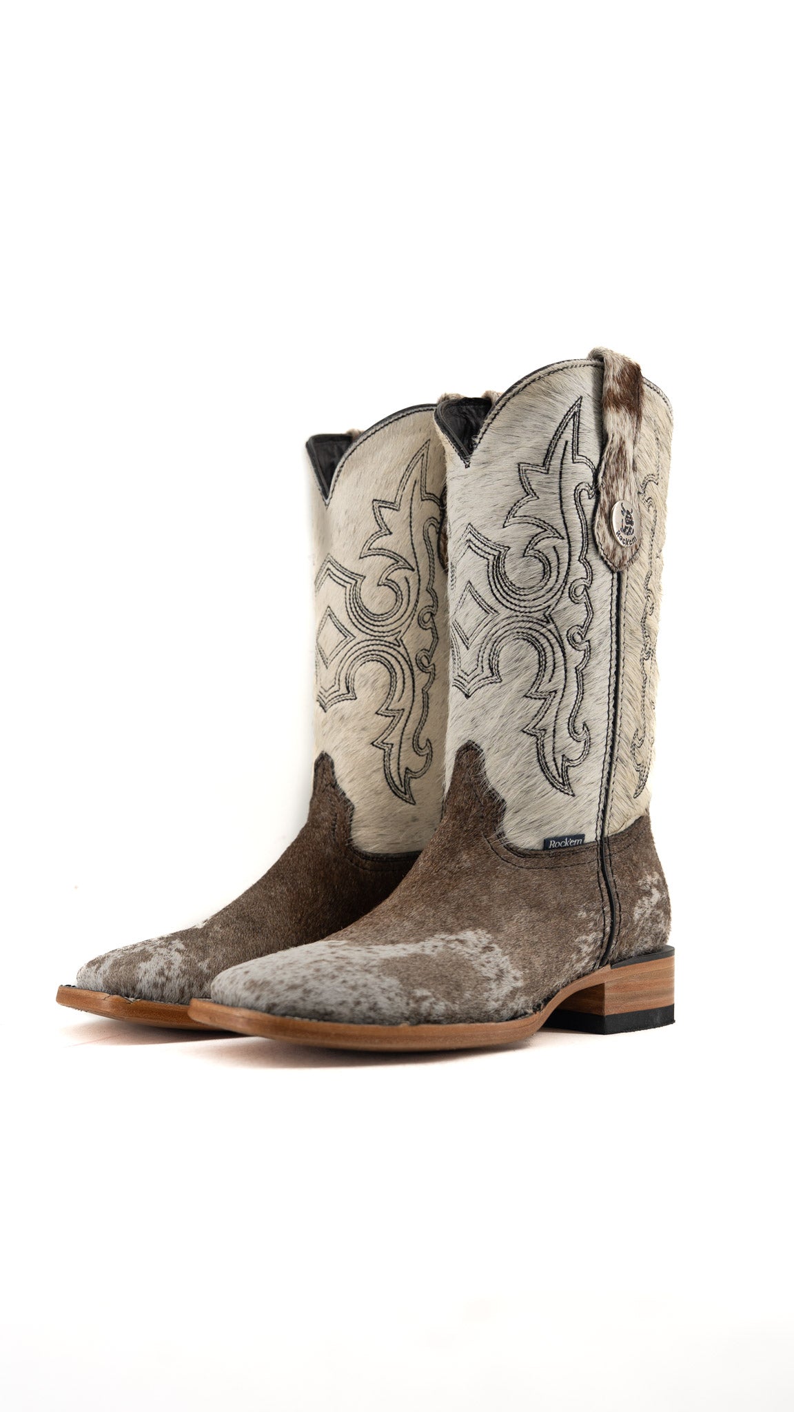 Katherine Cowhide Square Toe Cowgirl Boot Size 8.5 Box FF4 FINAL SALE