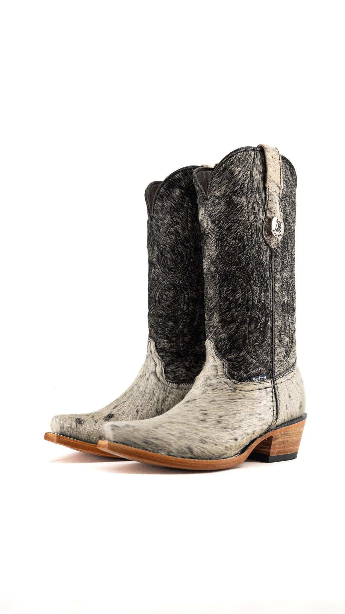 Katherine Cowhide Snip Toe Cowgirl Boot Size 7 Box FF37 FINAL SALE