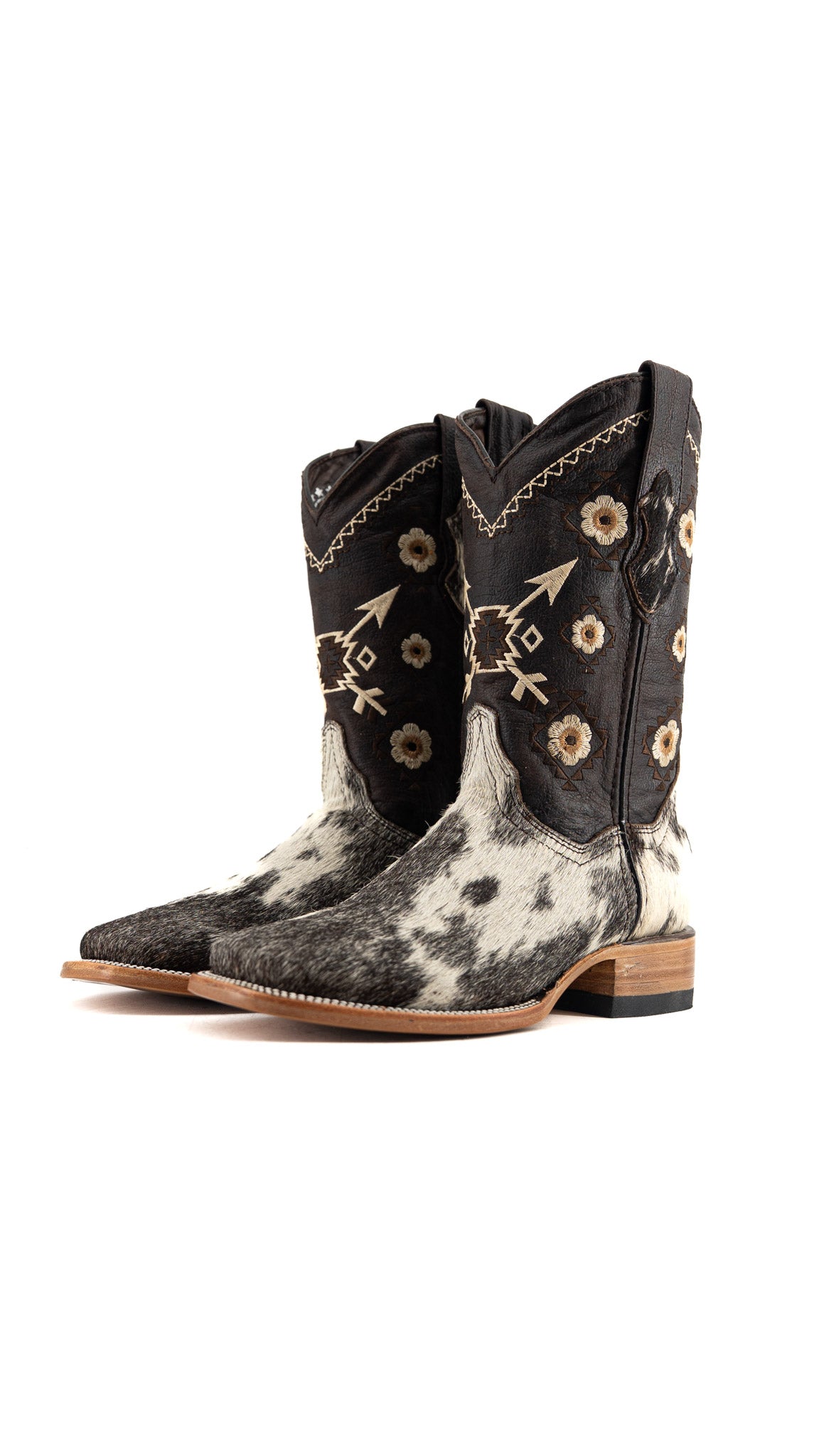 Women's Square Toe Cowhide Cowgirl Boot Size 7 Box FF38 FINAL SALE