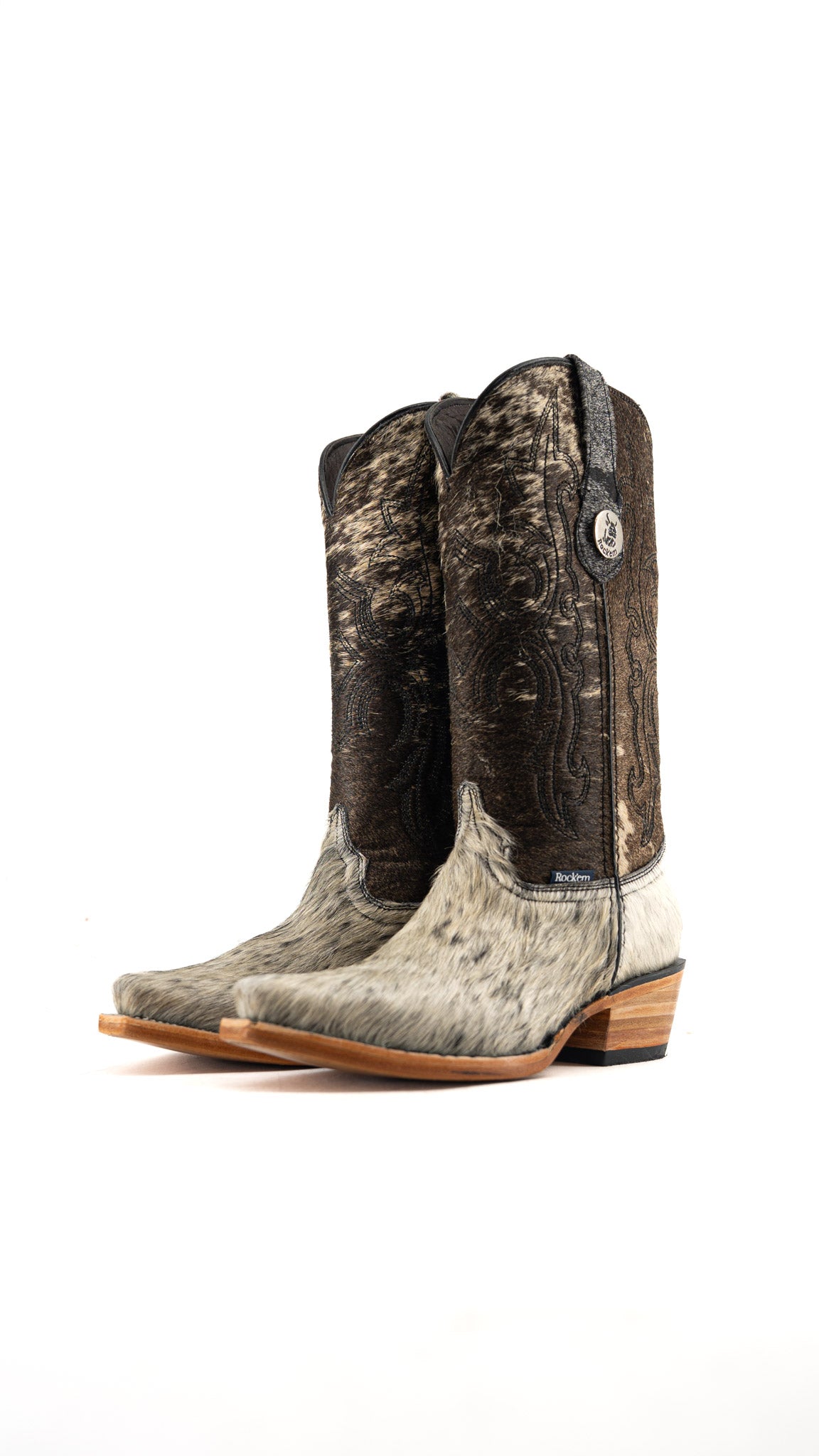 Katherine Cowhide Snip Toe Cowgirl Boot Size 7 Box FF39 FINAL SALE