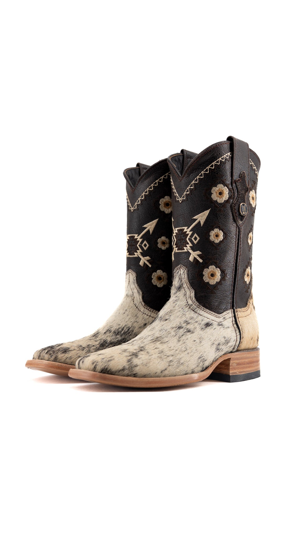 Women's Square Toe Cowhide Cowgirl Boot Size 8 Box FF50 FINAL SALE