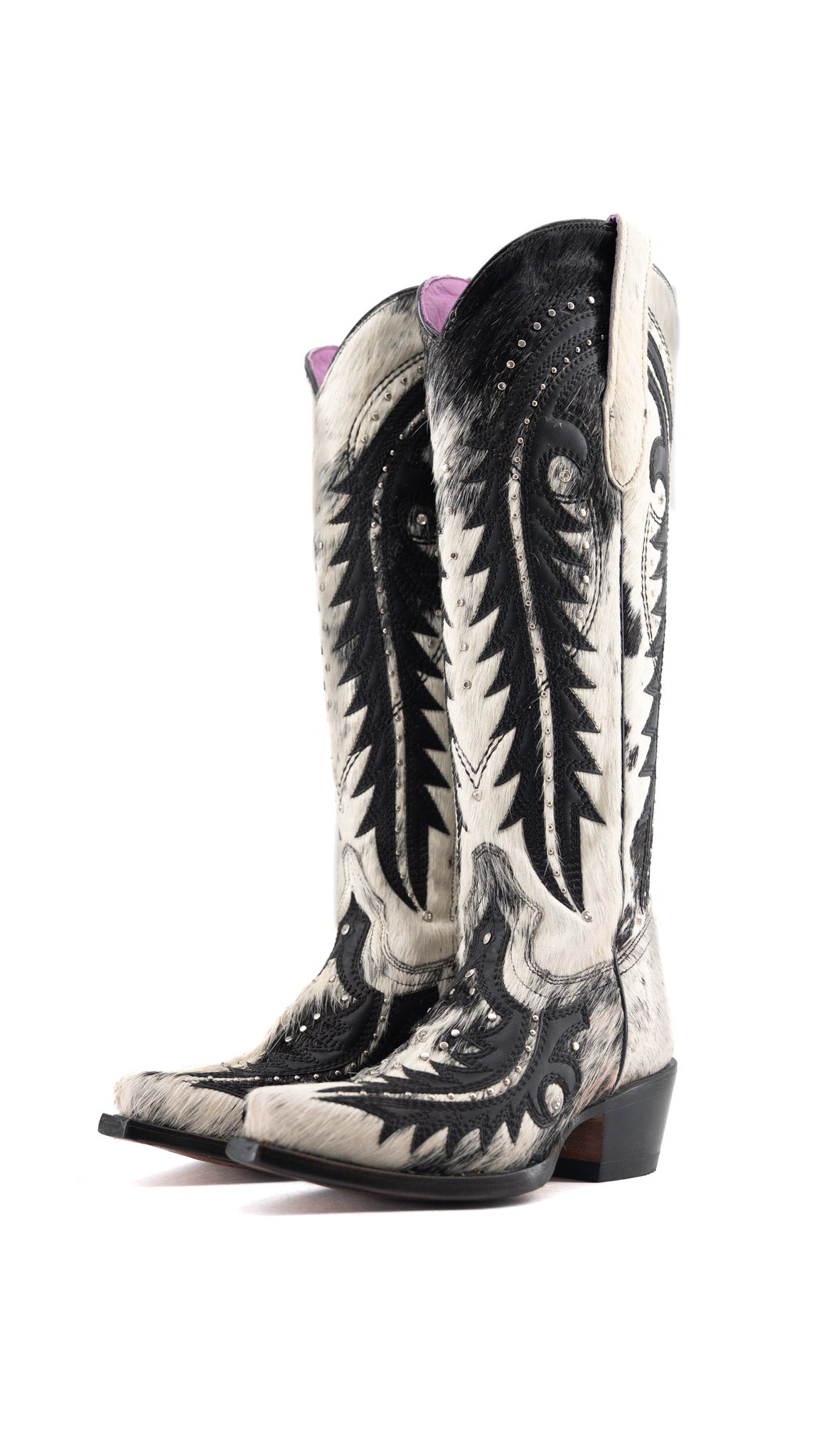 Amanda Tall Cowhide Snip Toe Cowgirl Boot Size 5 Box FF60 FINAL SALE