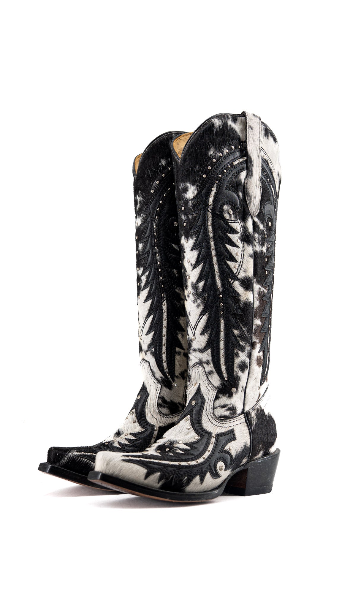 Amanda Tall Cowhide Snip Toe Cowgirl Boot Size 6 Box FF62 FINAL SALE
