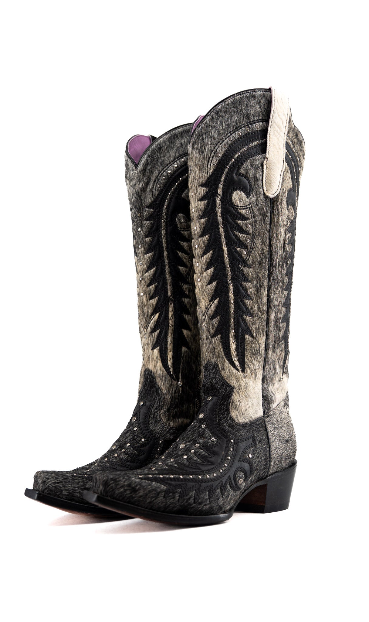 Amanda Tall Cowhide Snip Toe Cowgirl Boot Size 9 Box FF67 FINAL SALE