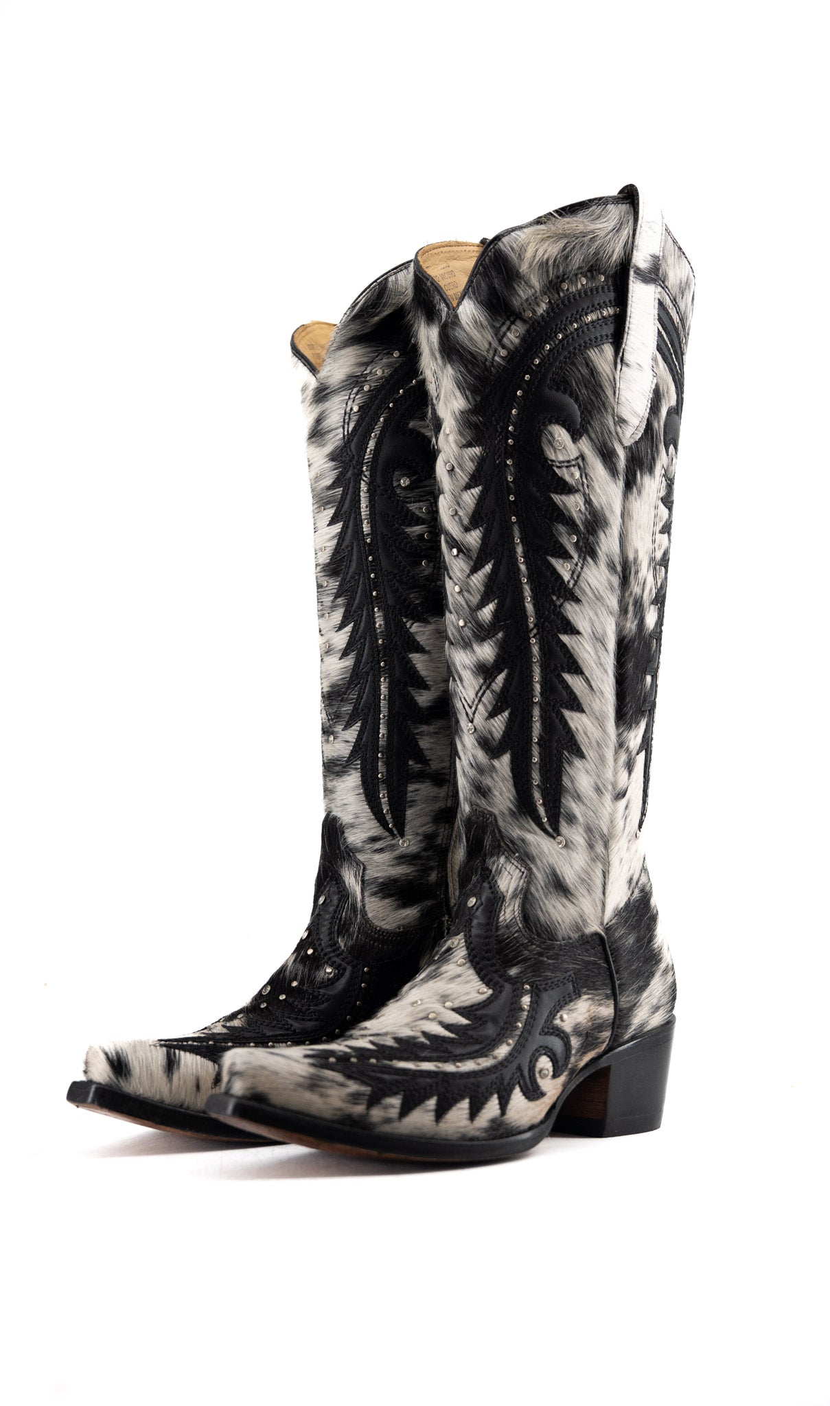 Amanda Tall Cowhide Snip Toe Cowgirl Boot Size 9 Box FF68 FINAL SALE