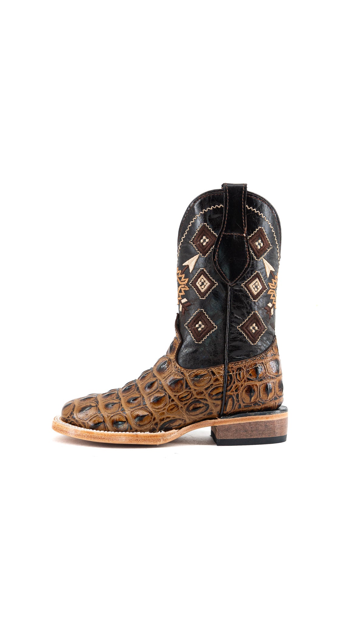 Little Caiman Hornback Azteck Pro Rodeo Kids Boot