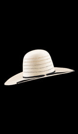 Rock'em 100X Ranch Stripe Open Crown Straw Hat