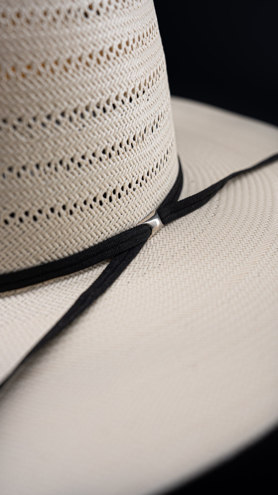 Rock'em 100X Ranch Stripe Open Crown Straw Hat