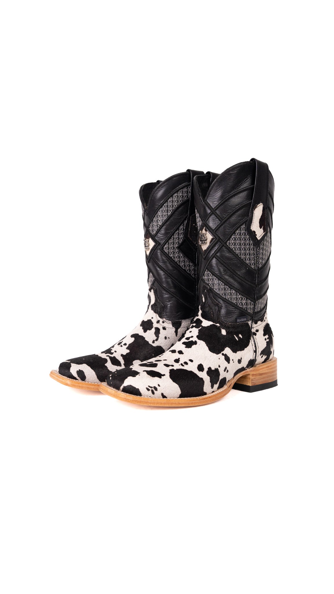 Prescott Brazil Cowhide Square Toe Cowboy Boot Size 6.5 Box ZM6
