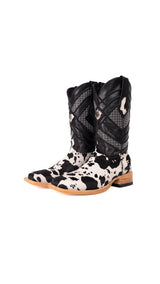 Prescott Brazil Cowhide Square Toe Cowboy Boot Size 6.5 Box ZM6